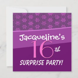 Petite Blume 16. Überraschung Geburtstagsparty Einladung
