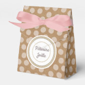 Petite boîte de pâtisserie avec kraft et ruban geschenkschachtel (Vorderseite)