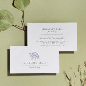 Petite Bouquet | Lila Aquarellblume Visitenkarte