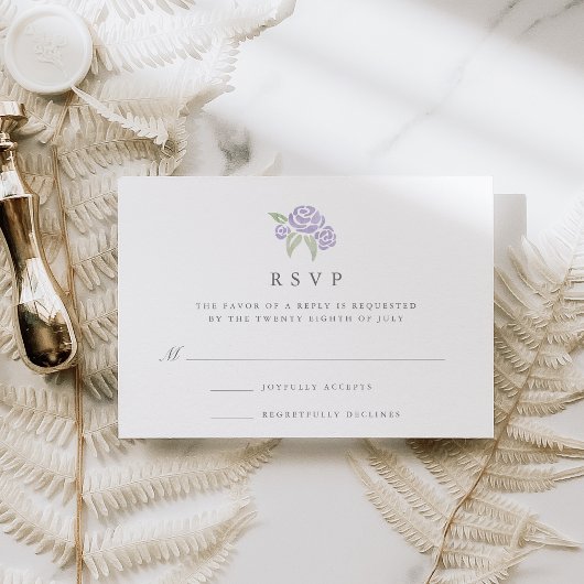 Petite Bouquet RSVP Card | Lilac Karte