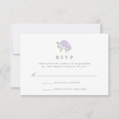 Petite Bouquet RSVP Card | Lilac Karte (Vorderseite)