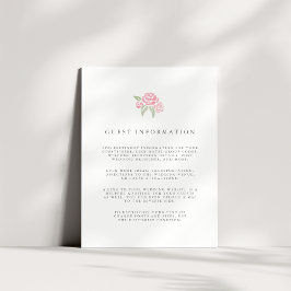 Petite Bouquet Wedding Guest Details Card | Blüte Begleitkarte