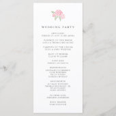 Petite Bouquet Wedding Program | Blüte Programm (Rückseite)