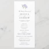 Petite Bouquet Wedding Program | Lilac Programm (Vorderseite)