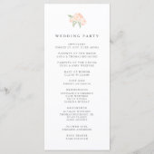 Petite Bouquet Wedding Program | Peach Programm (Rückseite)