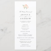 Petite Bouquet Wedding Program | Peach Programm (Vorderseite)