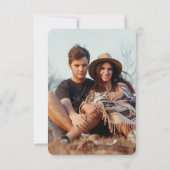 Petite Chic Deko All-in-One QR Codes Foto Wedding Einladung (Rückseite)