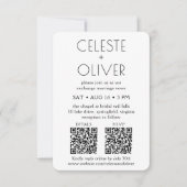 Petite Chic Deko All-in-One QR Codes Foto Wedding Einladung (Vorderseite)