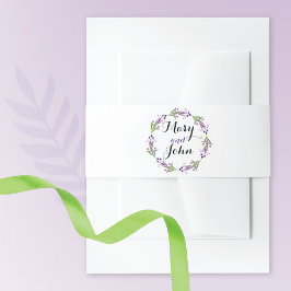 Petite Country Garden Wreath Wedding Einladungsbanderole