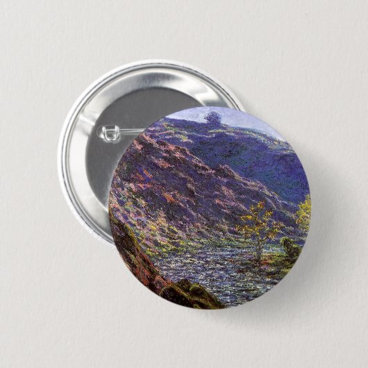 Petite Creuse, Sonnenlicht von Claude Monet Button (Vorne & Hinten)