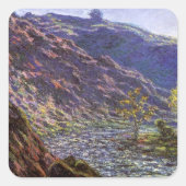 Petite Creuse, Sonnenlicht von Claude Monet Quadratischer Aufkleber (Vorderseite)