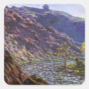 Petite Creuse, Sonnenlicht von Claude Monet Quadratischer Aufkleber