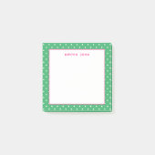 Petite Dots Pink and Green Personalized Post-it Klebezettel (Vorderseite)