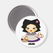 Petite fille alsacienne magnet (Vorderseite/Rückseite)
