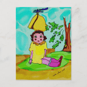 Petite Fille Histoire Postkarte