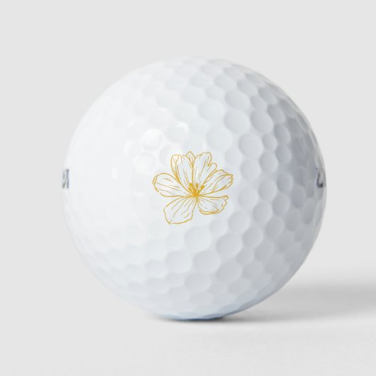 Petite fleur jaune - Kook Art Golfball (Vorderseite)