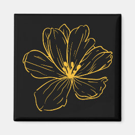 Petite fleur jaune - Kook Art Magnet