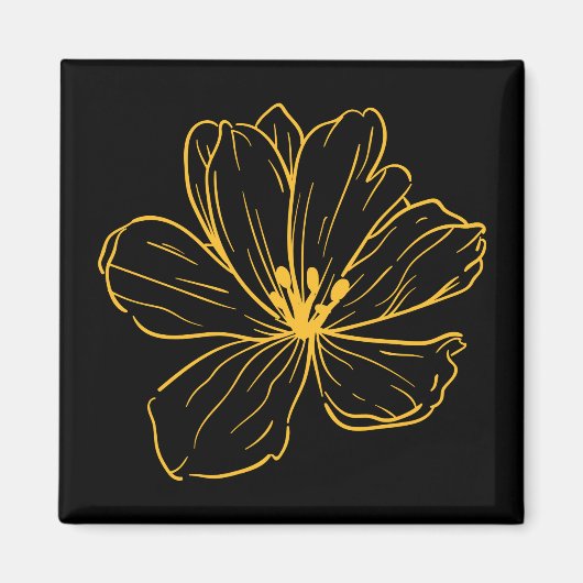 Petite fleur jaune - Kook Art Magnet (Vorne)