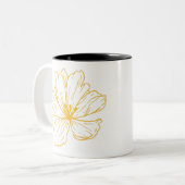 Petite fleur jaune - Kook Art Zweifarbige Tasse (Vorderseite Links)