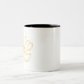 Petite fleur jaune - Kook Art Zweifarbige Tasse (Mittel)