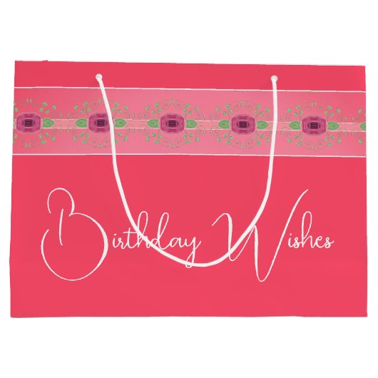 Petite Floral Design Große Geschenktüte (Rückseite)