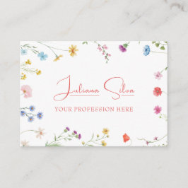 Petite Floral Gemustert Visitenkarte