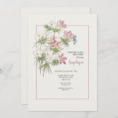 Petite Floral Shower Einladung (Vorne/Hinten)