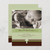 PETITE FOTO CHRISTENING ERSUCHT: EINLADUNG (Vorne/Hinten)