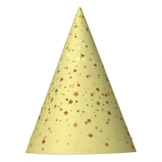 Petite Golden Stars Party Hat-Light Yellow Partyhütchen