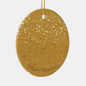 Petite Golden Stars Weihnachtsfeier Keramik Ornament (Rechts)