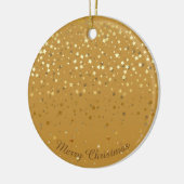 Petite Golden Stars Weihnachtsfeier Keramik Ornament (Links)