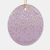 Petite Golden Stars Weihnachtsfeier Keramikornament (Links)