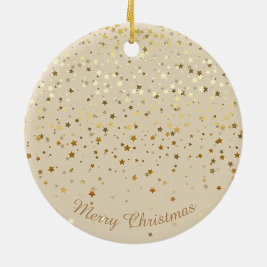 Petite Golden Stars Weihnachtsschmuck Beige (Hinten)