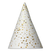 Petite goldenes Stern-Party Hut-Weiß Partyhütchen (Rechts)