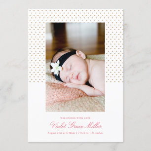 Petite Hearts Birth Announcement Ankündigung