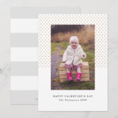 Petite Hearts Foto Valentine Feiertagskarte (Vorne/Hinten)