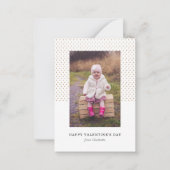 Petite Hearts Foto Valentine Mitteilungskarte (Vorderseite)