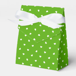 Petite Hearts on Bright Green Gevor Box Geschenkschachtel