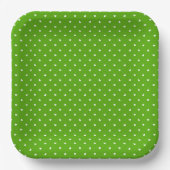 Petite Hearts on Bright Green Pappteller (Vorderseite)