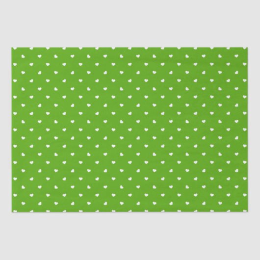Petite Hearts on Bright Green Seidenpapier (Vorderseite)