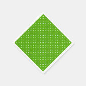 Petite Hearts on Bright Green Serviette (Ecke)