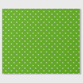 Petite Hearts on Bright Green Wrapping Paper Geschenkpapier (Flach)