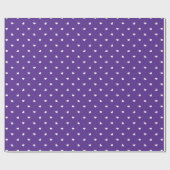 Petite Hearts on Bright Lila Wrapping Paper Geschenkpapier (Flach)