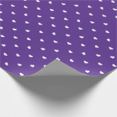 Petite Hearts on Bright Lila Wrapping Paper Geschenkpapier (Ecke)