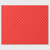 Petite Hearts on Bright Red Geschenkpapier (Flach)