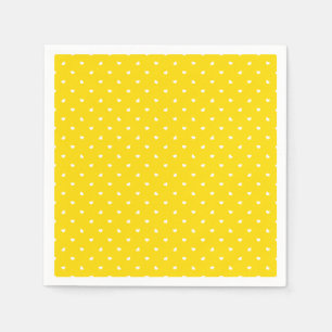 Petite Hearts on Bright Yellow   Serviette