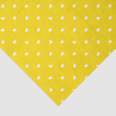 Petite Hearts on Bright Yellow Tissue Paper Seidenpapier (Detail)