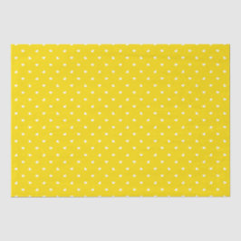 Petite Hearts on Bright Yellow Tissue Paper Seidenpapier