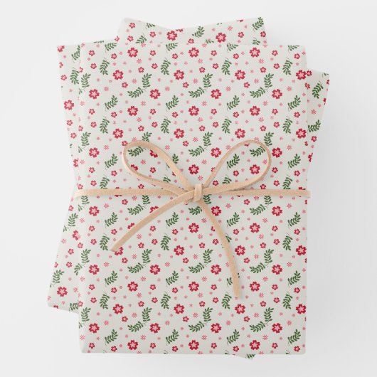 Petite Holiday Blume - Verpackungsblätter Geschenkpapier Set (Beispiel)