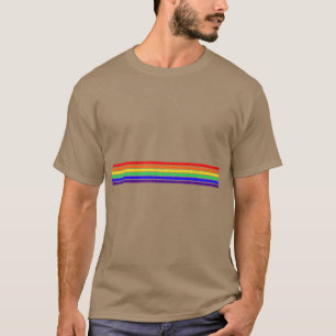 Petite LGB Grunge Rainbow Stripe T-Shirt